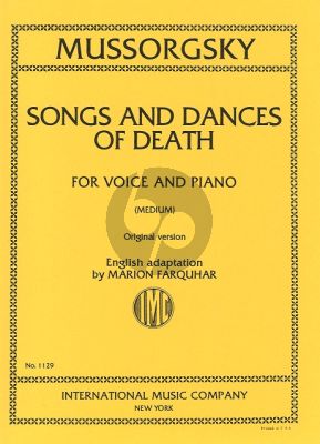 Moussorgsky Songs & Dances of Death Medium Voice (Original Version)