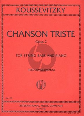 Koussevitzky Chanson Triste Double Bass-Piano (Solo Tuning)