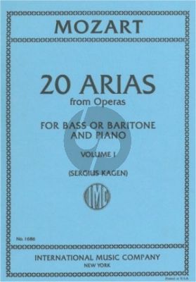 Mozart 20 Arias vol.1 (Baritone-Bass) (Kagen) (with English translations)