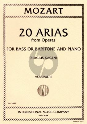 Mozart 20 Arias vol.2 Baritone-Bass (Sergius Kagen) (with English translations)