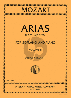 Mozart 40 Arias Vol.2 for Soprano and Piano (Edited by Sergius Kagen) (with English translations)