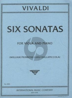 Vivaldi 6 Sonatas Viola-Piano (Primrose-Dallapiccola)