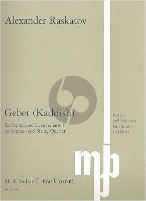 Raskatov Gebet (Kaddish) Soprano-String Quartet (Score/Parts)