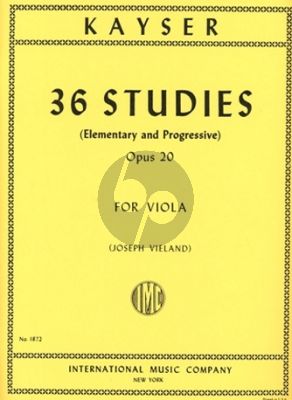 Kayser 36 Studies (Elementary and Progressive) Op.20 Viola (Vieland)