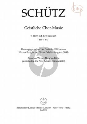 Herr, auf dich traue ich SWV 377 (SATTB) (No.9 of Geistliche Chormusic)