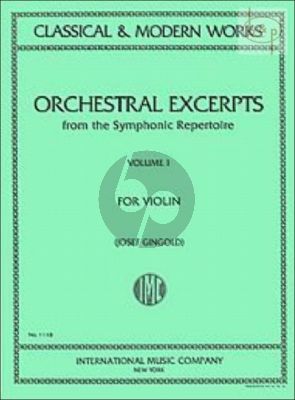 Orchestral Excerpts from the Symphonic repertoire Vol.1 Violin