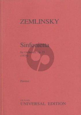 Zemlinsky Sinfonietta Op.23 Orchestra Study Score (1934) (Study Score)