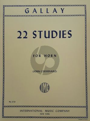 Gallay 22 Studies Op.58 Horn (John Cerminaro)