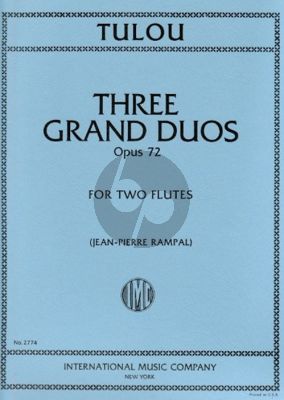 Tulou 3 Grand Duets Op.72 for 2 Flutes Parts (edited by Jean-Pierre Rampal)