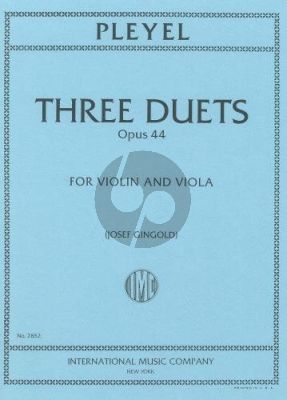 Pleyel 3 Duets Op.44 Violin-Viola (Gingold)