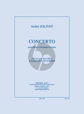 Jolivet Concert pour Flute et Orchestre a Cordes (Version pour 2 Flutes) (Richard Muller-Dombois)