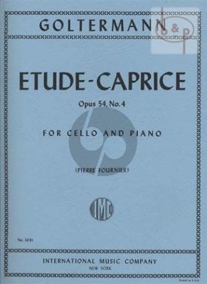 Etude-Caprice Op.54 No.4 pour Violoncello et Piano