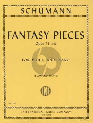 Schumann Fantasy Pieces Op.73 /bis Viola and Piano (Leonard Davis)