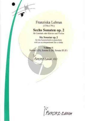 Lebrun 6 Sonaten Op. 2 Vol. 1 Harpsichord and Violin (Claudia Schweitzer)