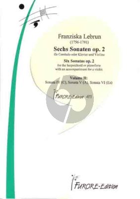 Lebrun 6 Sonaten Op. 2 Vol. 2 Harpsichord and Violin (Claudia Schweitzer)