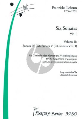 Lebrun 6 Sonaten Op. 1 Vol. 2 Harpsichord and Violin (Claudia Schweitzer)