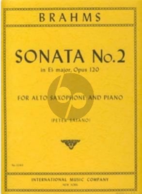 Brahms Sonata Op.120 No.2 E-flat major for Altosaxophone and Piano (transcr. by Peter Saiano)