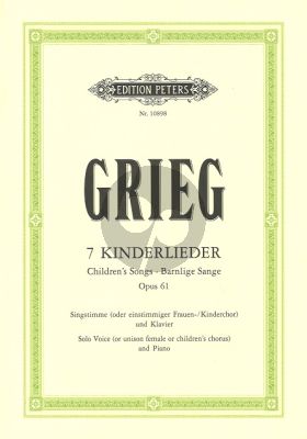 Grieg 7 Kinderlieder Op.61 (norw.-germ.-engl.texts)