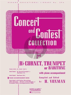 Concert and Contest Collection for Cornet, Trumpet or Baritone (TC) (Piano Accompaniment) (Himie Voxman)