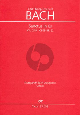 Bach Sanctus Es-dur WQ 219 SATB- 3 Tromp.-Timp.- 2 Oboen- 2 Vi.-Va.-Vc.[Kb]-Orgel Partitur (Neubacher)