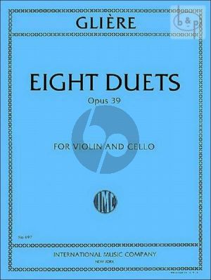 Gliere 8 Duets Op.39 Violin-Violoncello