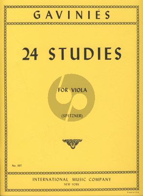 Gavinies 24 Studies Viola (Fritz Spitzner)