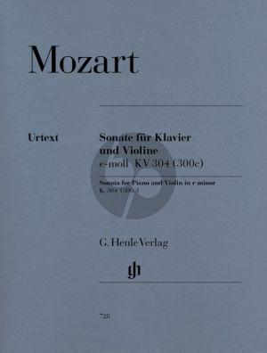 Mozart Sonate No.21 e-moll KV 304 (300c) Violine und Klavier (Wolf-Dieter Seiffert) (Henle-Urtext)