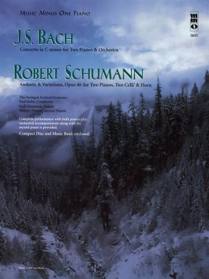 J.S. Bach Concerto c-minor 2 Pianos-Orchestra with R. Schumann Andante & Variations Op.46 2 Pianos, 2 Cellos-Horn) (Bk-Cd) (MMO)