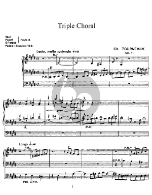 Tournemire Triple Choral Op.41 for Organ