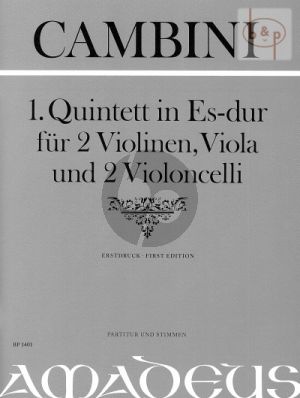 Quintet No.1 E-flat major (Score/Parts)
