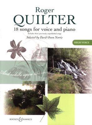 Quilter 18 Songs for High Voice and Piano (selected by D.O.Norris) Nabestellen