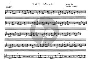 Glass 2 Pages Piano Solo