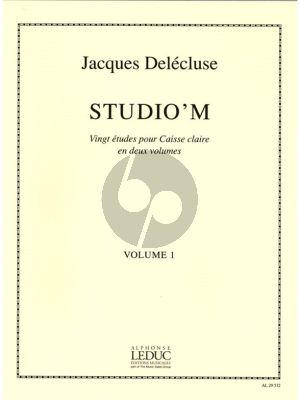 Delecuse Studio 'M Vol.1 (20 Etudes Caisse Claire)