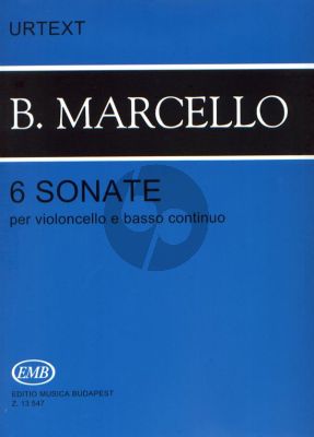 Marcello 6 Sonatas Op.1 Violoncello and Bc (Urtext) (Mariassy-Pejtsik)