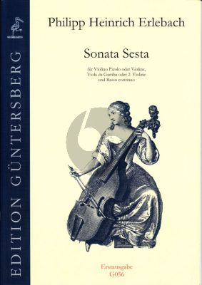 Erlebach 6 Sonatas No. 6 F-major Violin-Viola da Gamba [Violine 2]-Bc (Score/Parts) (von Zadow)