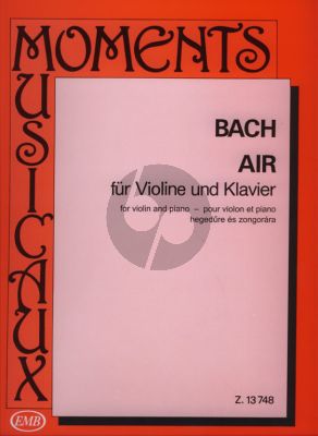 Bach Air (from Suite No.3 D-major BWV 1068) Violin-Piano (arr. György Orbán)