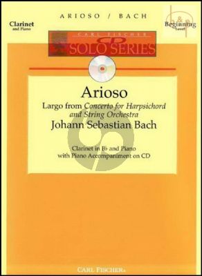 Arioso (Largo from Harpsichord Conc. BWV 1056) (Clarinet-Piano) (Bk-Cd)