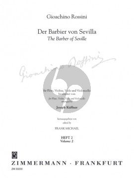 Rossini Der Barbier von Sevilla Vol.2 Flöte-Violine-Viola und Violoncello (Partitur/Stimmen) (Kuffner/Michael)