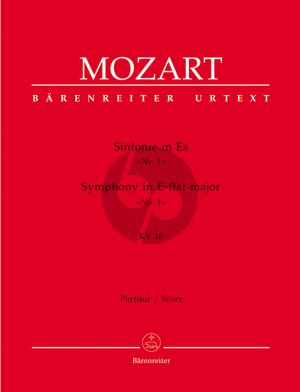 Mozart Symphonie No.1 E-flat Major KV 16 for Small Orchestra Full Score (Edited by Gerhard Allroggen) (Barenreiter-Urtext)