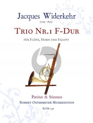 Widerkehr. Trio No.1 F-major Flute-Horn-Bassoon (Score/Parts)