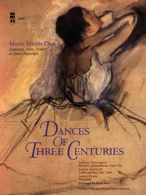 Album Dances of Three Centuries (Soprano, Alto Tenor Recorder) Book with Audio Online (Music Minus One minus Recorder)