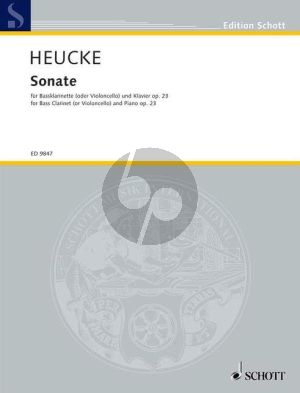 Heucke Sonata Op. 23 Bass Clarinet (or Cello) and Piano