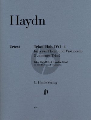 Haydn Londoner Trios (Hob. IV: No.1 - 4) for 2 Flutes and Violoncello Parts (Editor Andreas Friesenhagen) (Henle-Urtext)