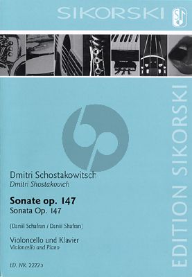 Sonate Op.147 Violoncello-Klavier