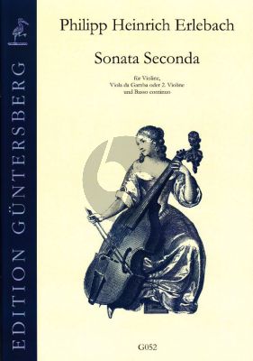 Erlebach 6 Sonatas No. 2 e-minor Violin-Viola da Gamba [Violin 2]-Bc (Score/Parts) (von Zadow)
