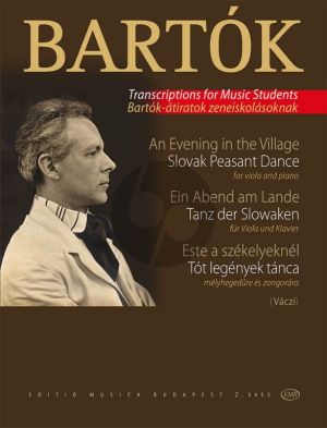 Bartok An Evening in the Village - Slovak Peasant Dance (Viola and Piano) (Karoly Vaczi)