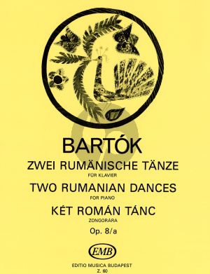 Bartok 2 Rumanian Dances Op.8 /A Piano