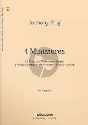 Plog 4 Miniatures for Viola and Woodwind Quintet (Score/Parts)