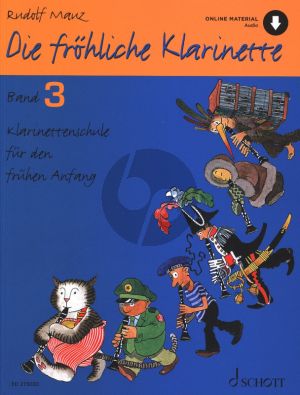 Mauz Die Frohliche Klarinette Vol.3 (Neuauflage) Buch mit Audio Online (Klar.Schule fur den fruhen Anfang)