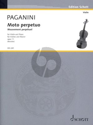 Paganini Moto Perpetuo Op.11 for Violin and Piano (edited by Fritz Kreisler)